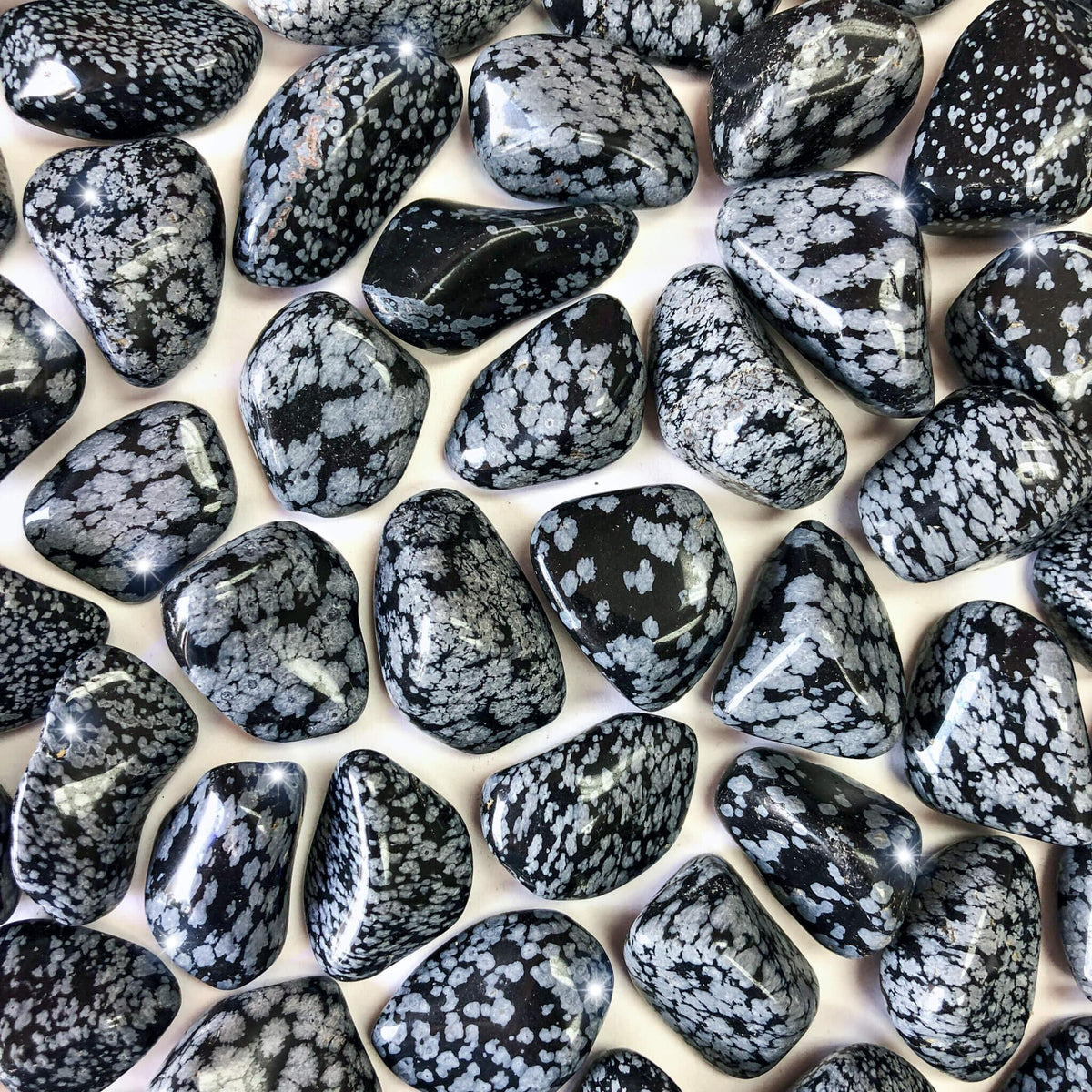 Snowflake Obsidian Tumbled Pocket Stone