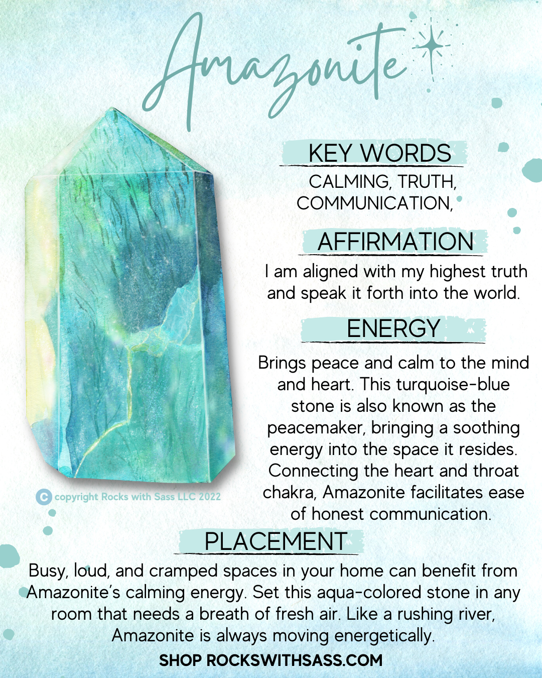 Amazonite crystal hot sale