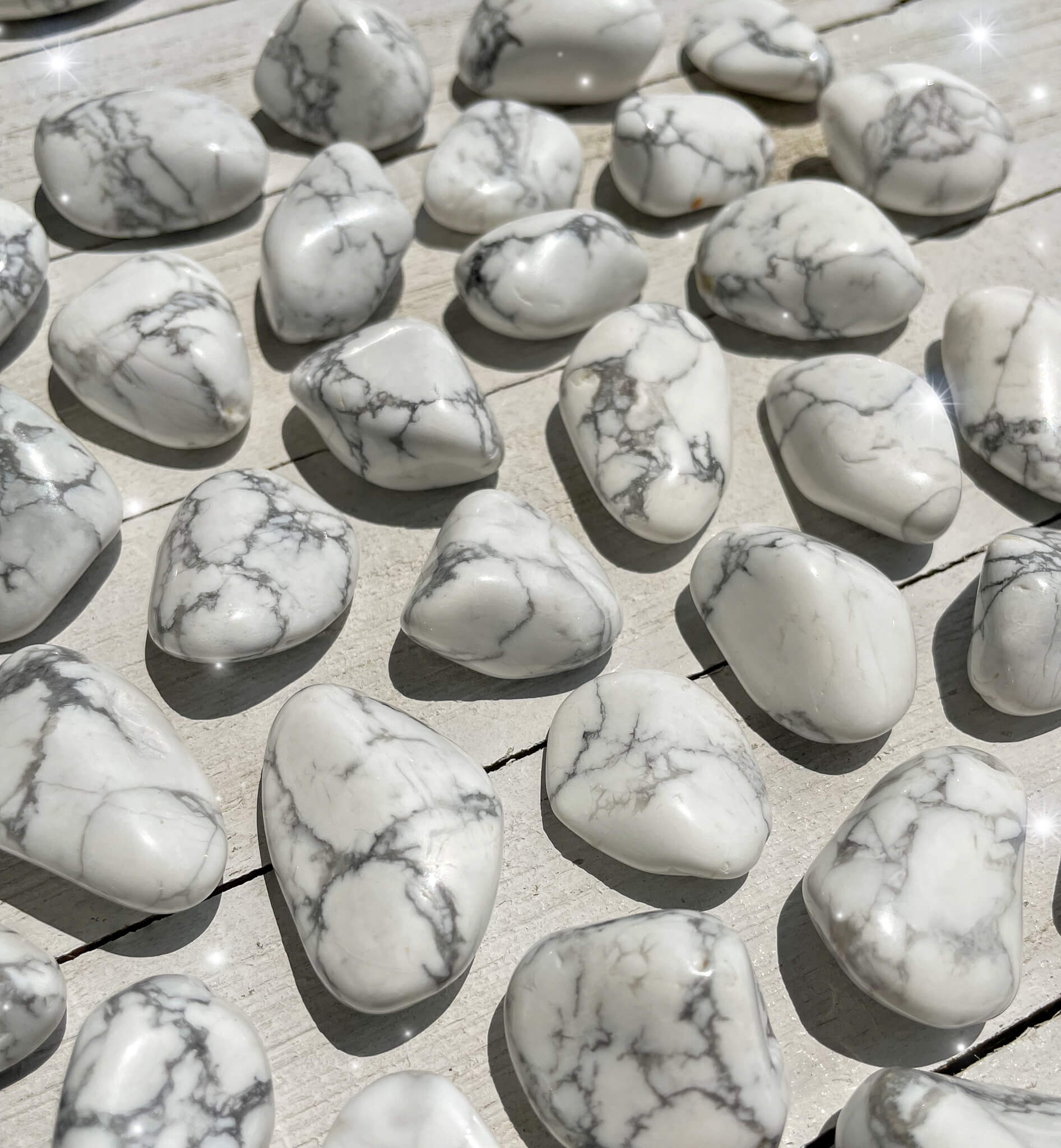 Howlite Tumbled Pocket Stone - Rocks with Sass
