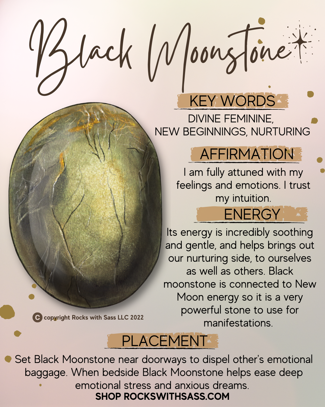 Black Moonstone Hearts