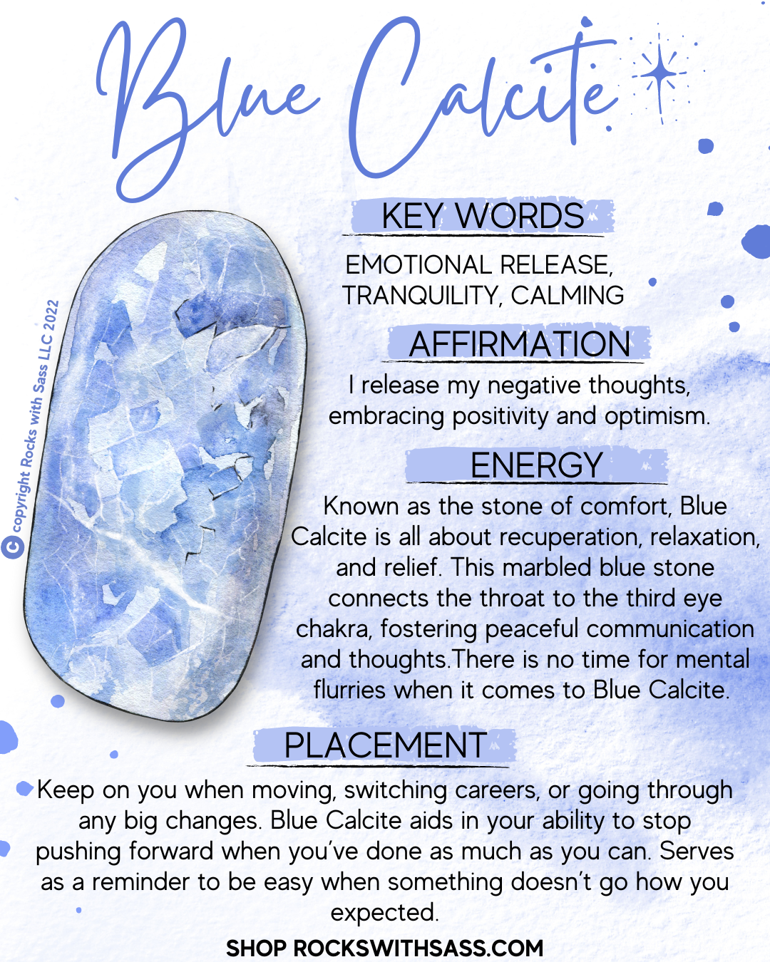 Blue Calcite Raw Pocket Stone