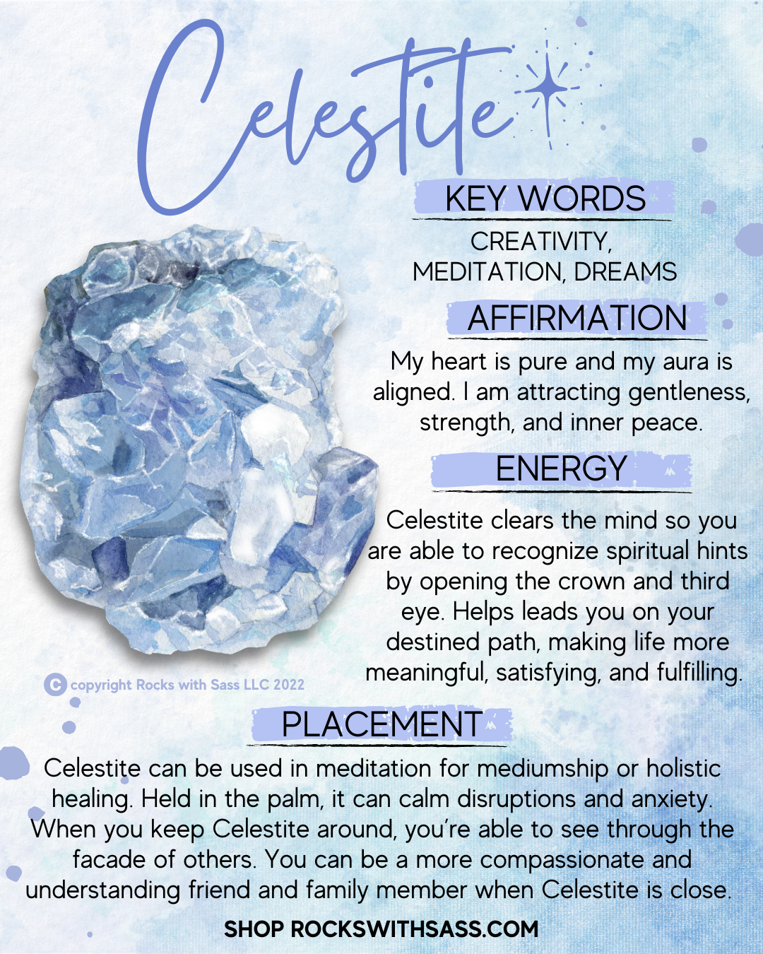 Celestite Statement Cluster