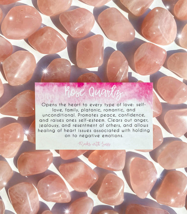 Rose Quartz Tumbled Pocket Stone - Rocks with Sass