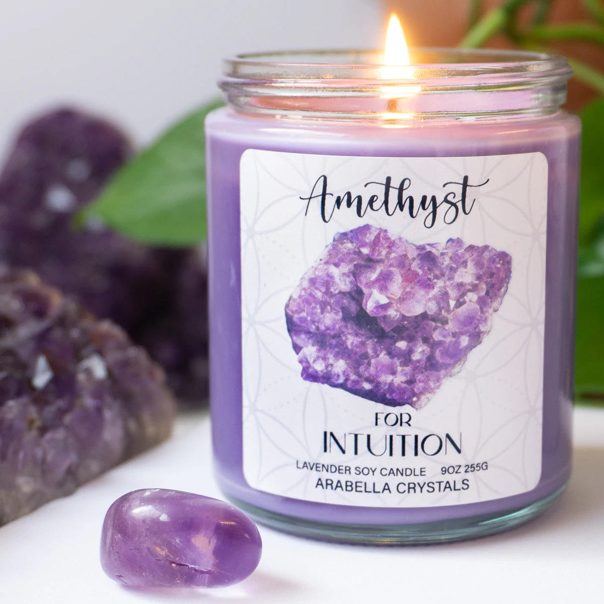 Amethyst Crystal Candles