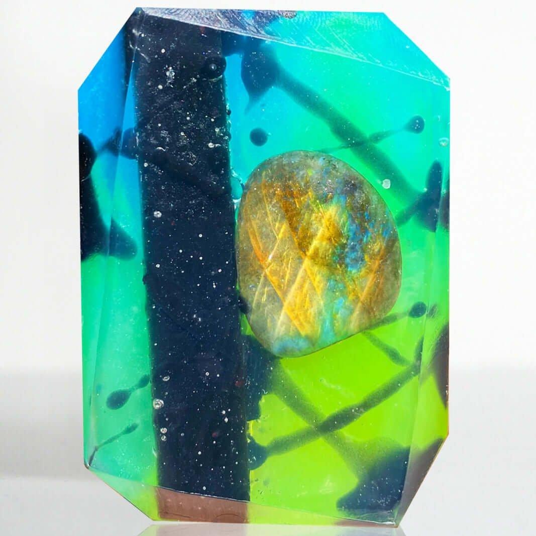 Evening Aurora Labradorite Crystal Soap