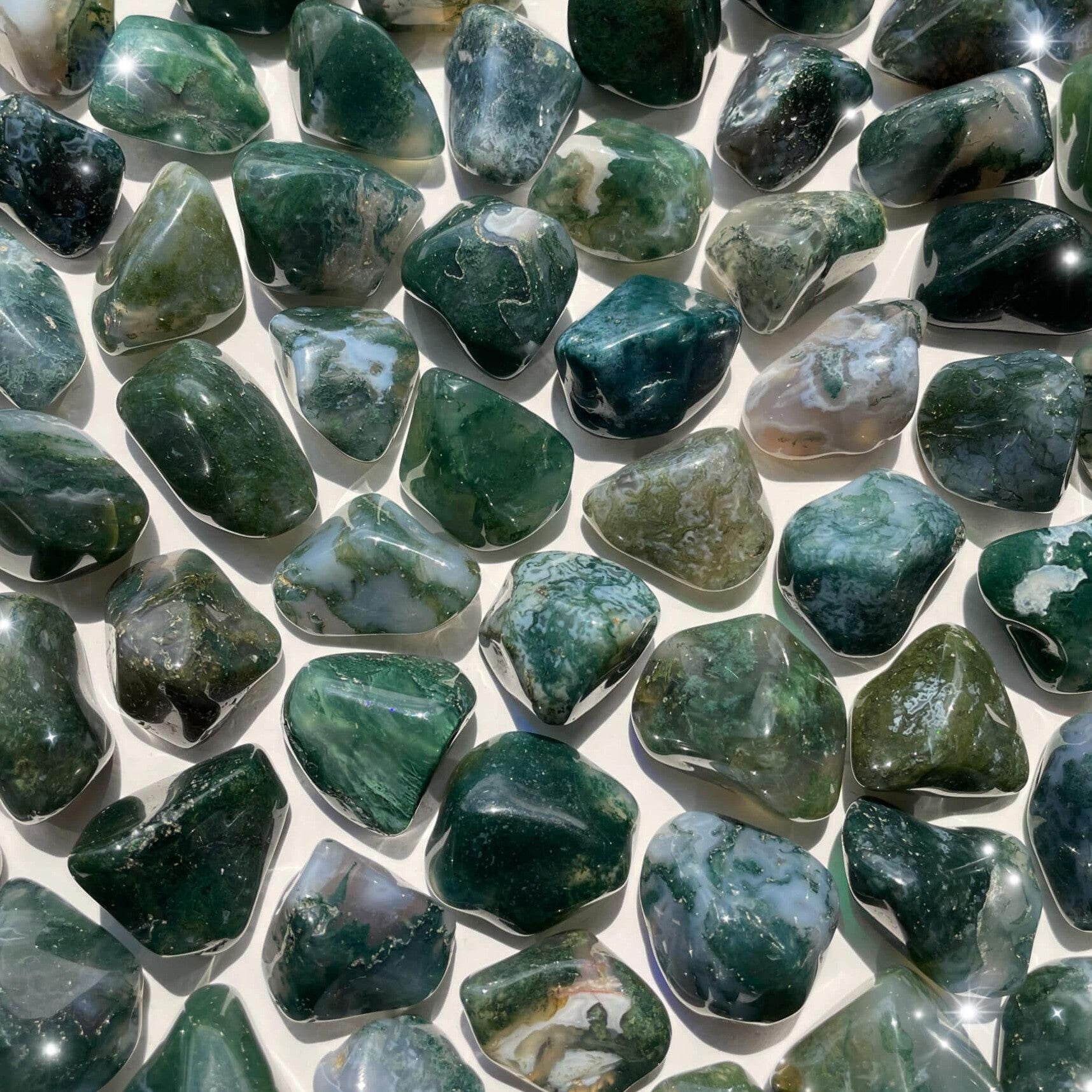 moss agate tumbled moss agate tumbled