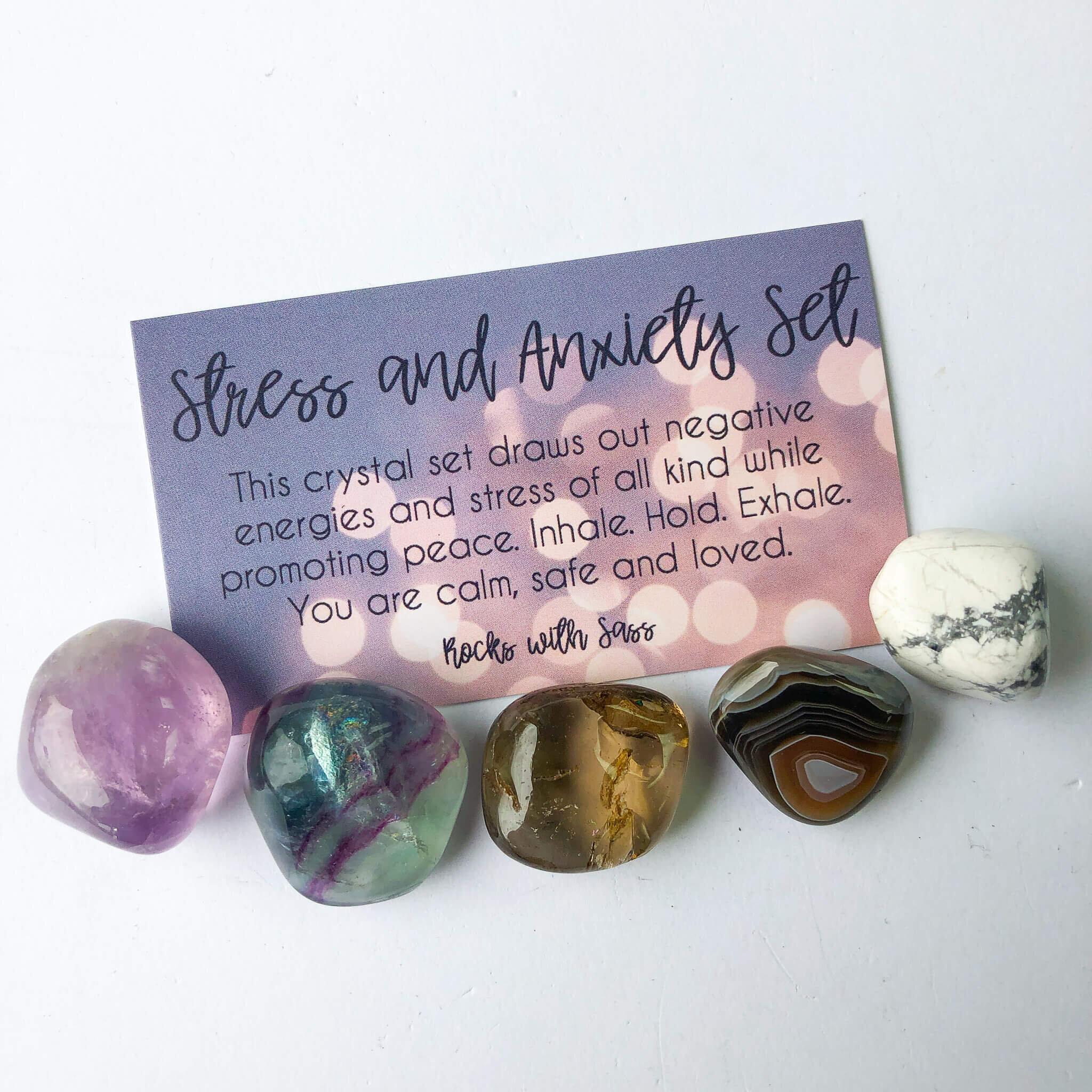 Stress and Anxiety Crystal Set - Rocks with Sass