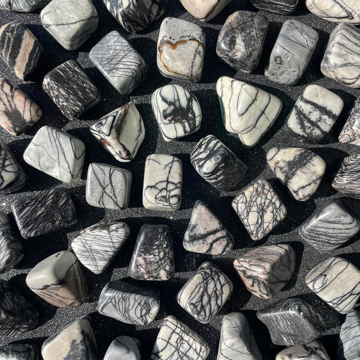 Spiderweb Jasper Tumbled Pocket Stones