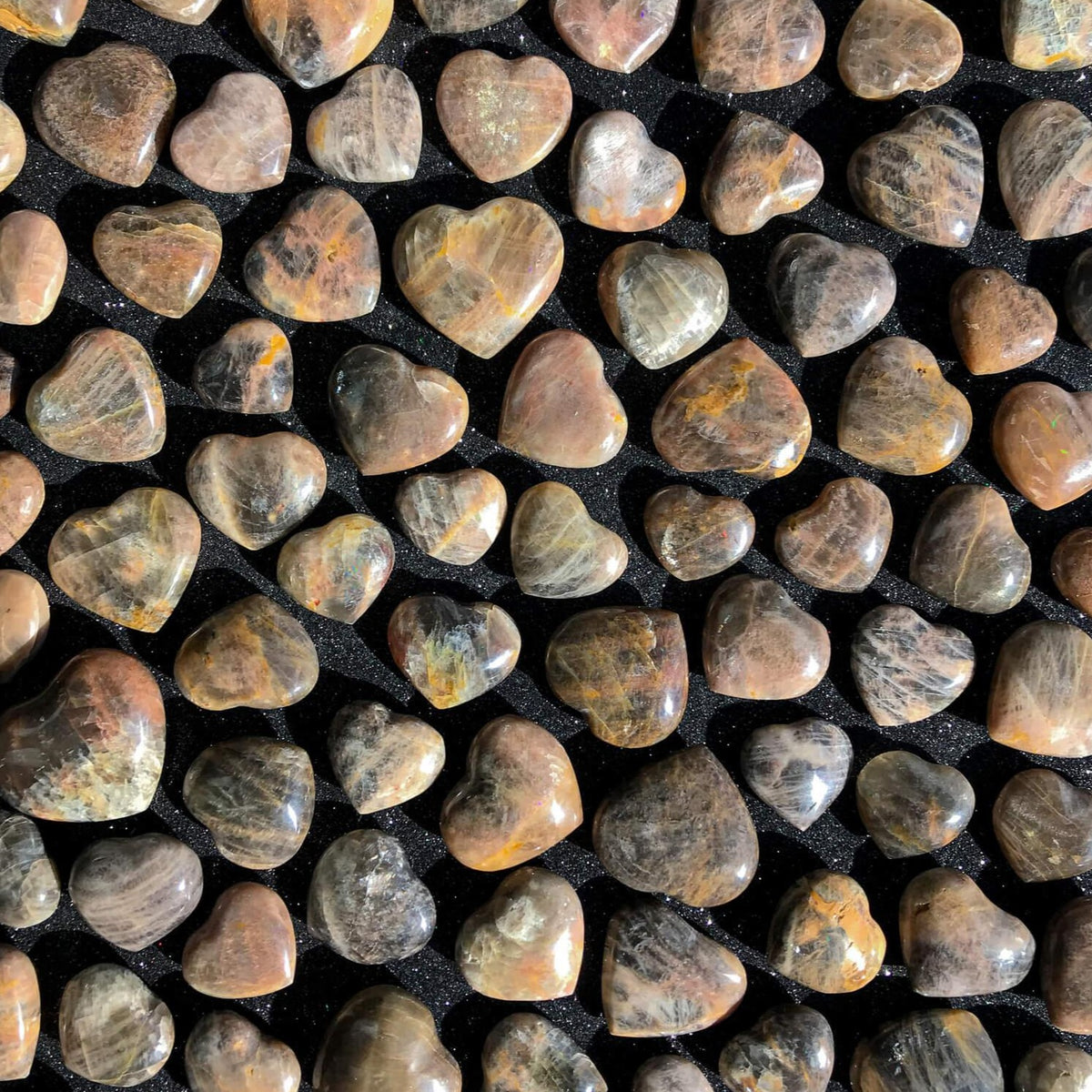 Black Moonstone Hearts
