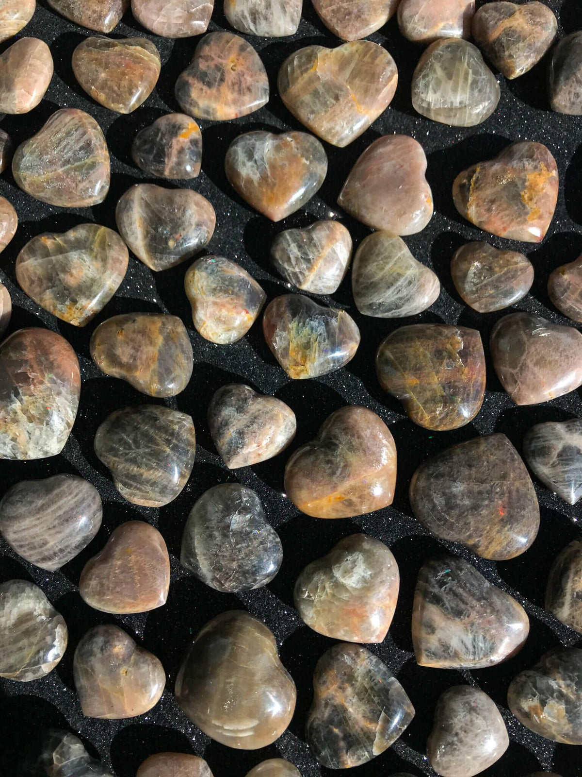 Black Moonstone Hearts