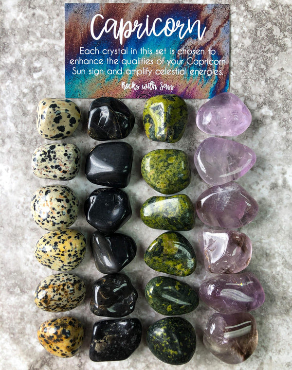 Capricorn Zodiac Crystal Set - Rocks with Sass