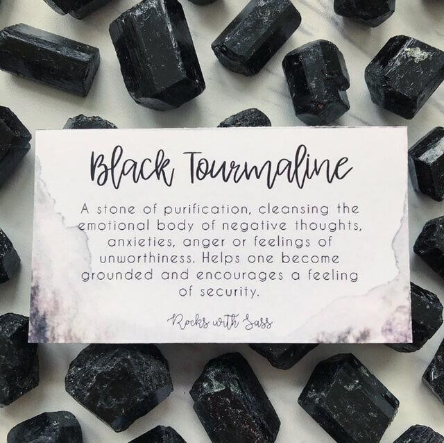 Raw Black Tourmaline Rocks with Sass
