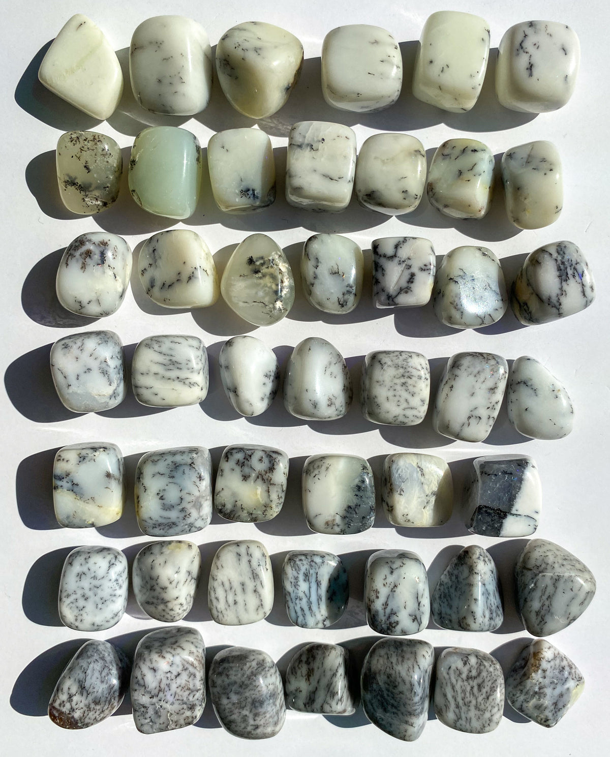 Dendritic Opal Tumbled Pocket Stone