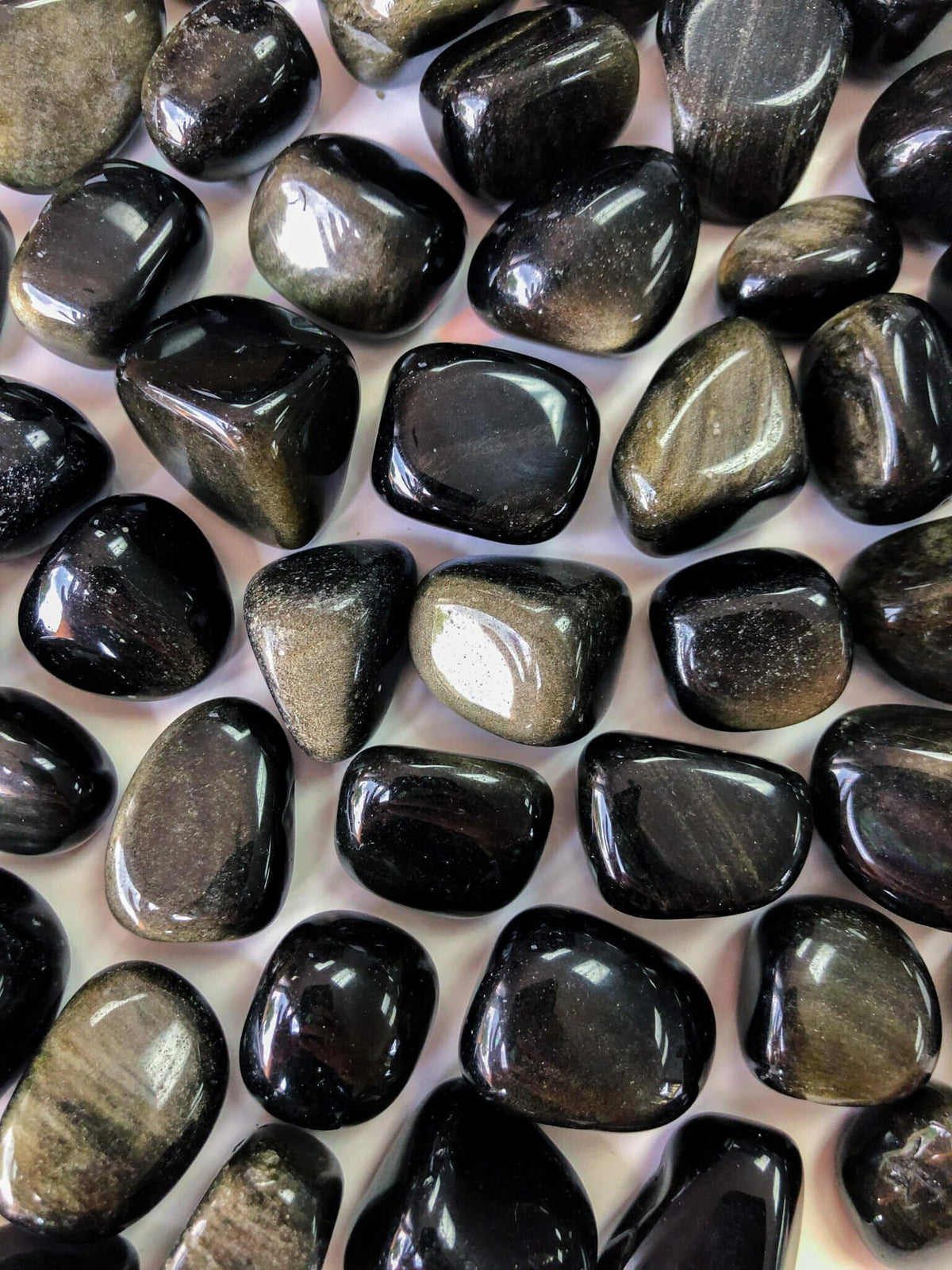 Gold Sheen Obsidian Tumbled Pocket Stone