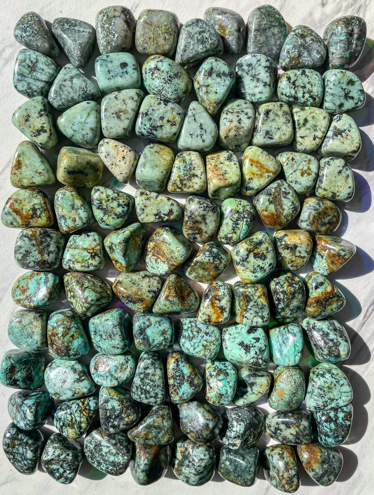 African Turquoise Tumbled Pocket Stone