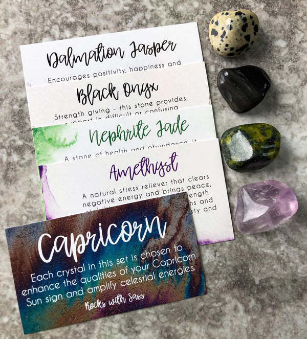 Capricorn Zodiac Crystal Set - Rocks with Sass