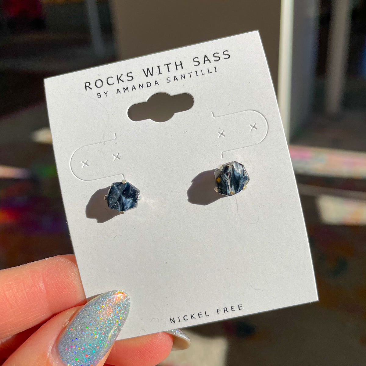 Pietersite Stud Earrings