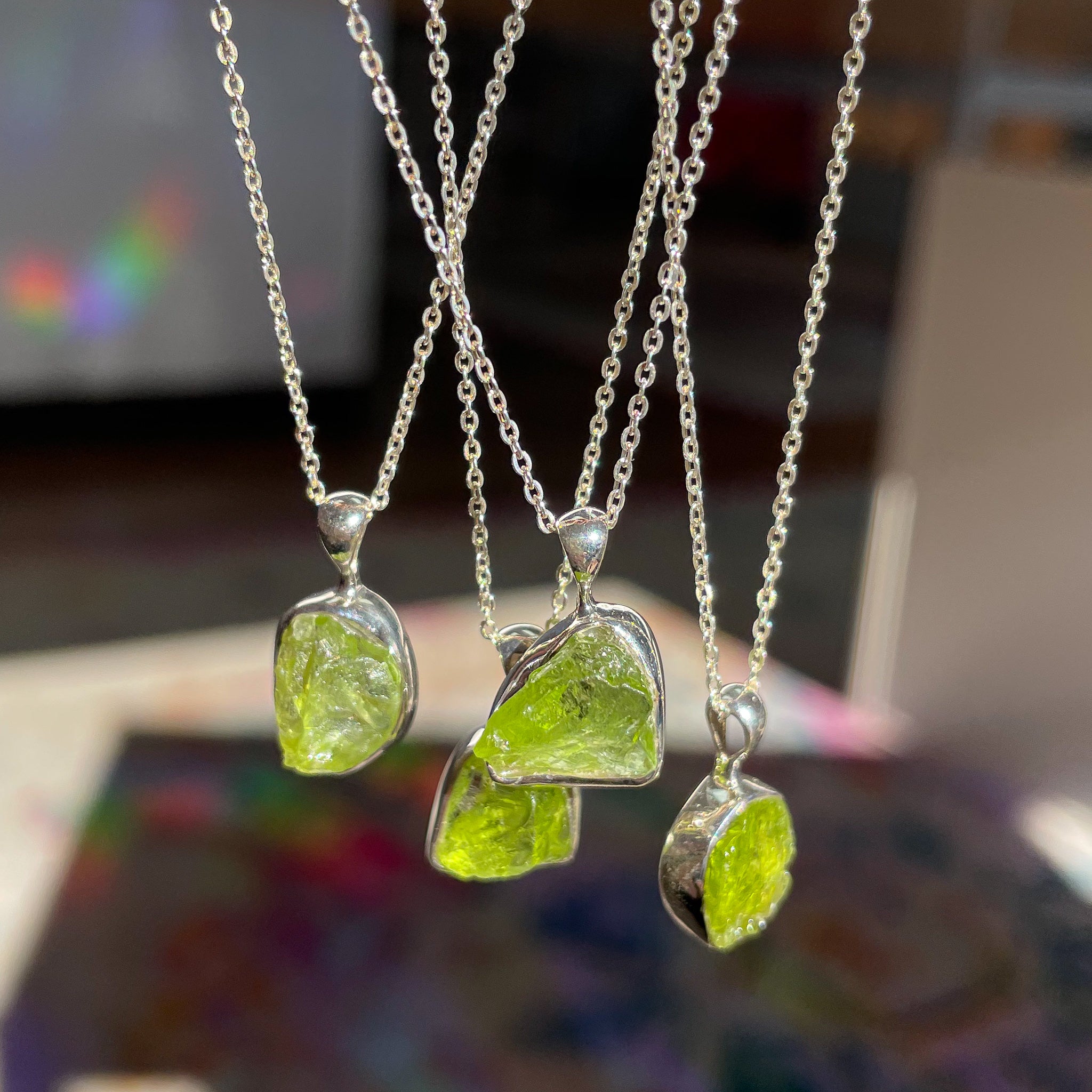 Green Amethyst Quartz and Peridot Necklace 1 – Andrea Jaye Collection