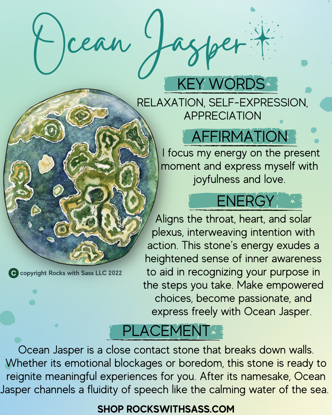 Ocean Jasper Tumbled Pocket Stone