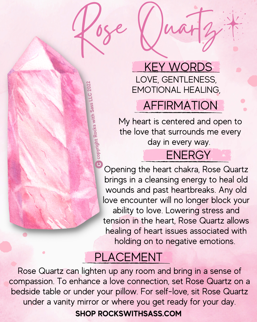 Rose Quartz Palm Stones - Rocks with Sass