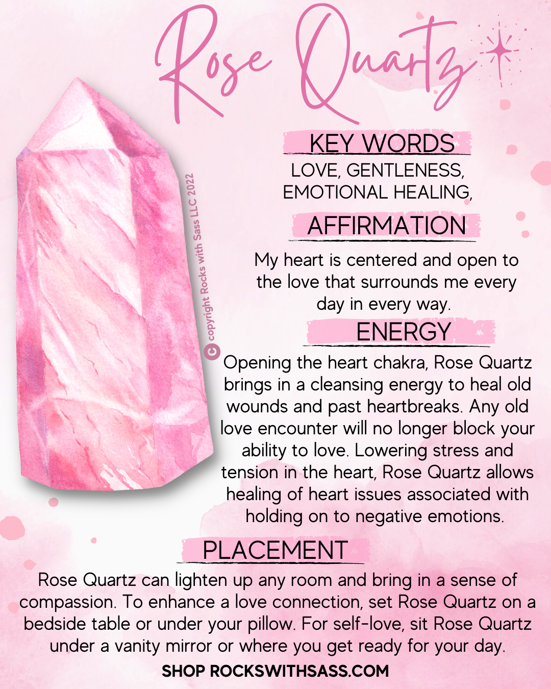 Rose Quartz Raw Pocket Stone - Rocks with Sass