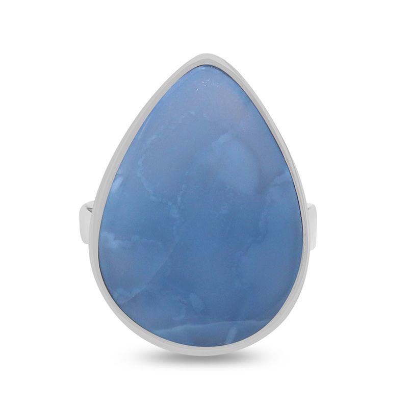 Blue Opal Sterling Silver Ring - 107